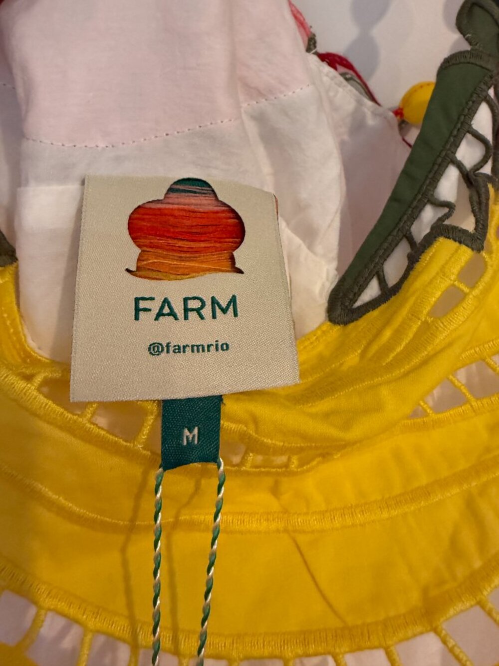 NWT FARM Rio Size Medium Off-White Fruits Richelieu Sleeveless Maxi Dress - Picture 7 of 8